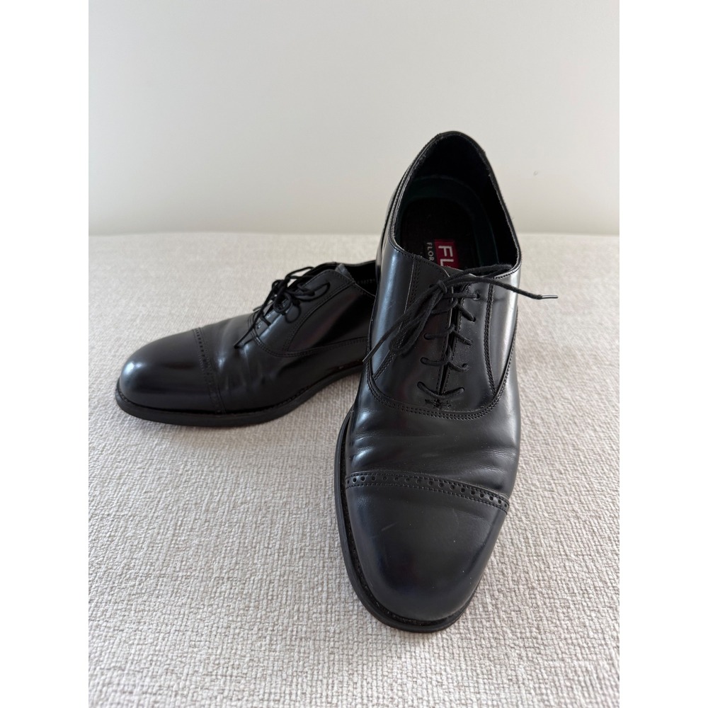 Florsheim Comfortech Men's Black Leather Cap Toe Oxford Dress Shoes Size 13 EEE